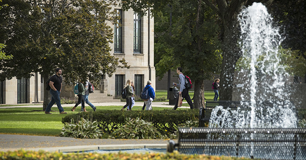 students at fountain